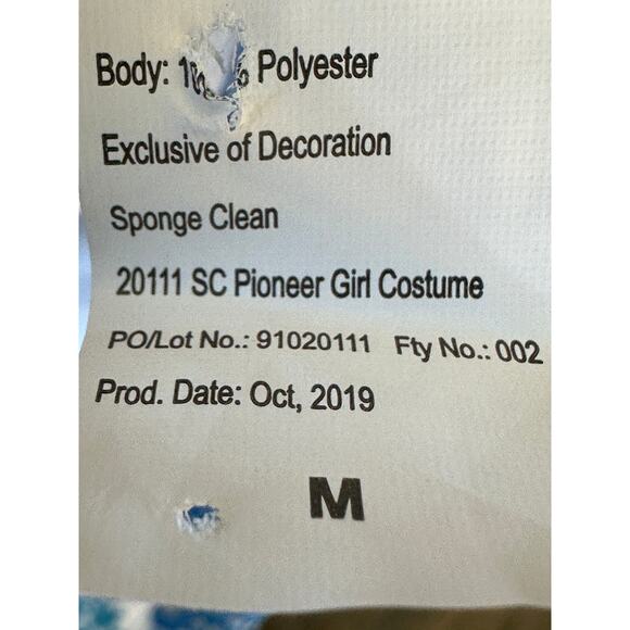 Spooktacular Creations Prairie Dress Blue White Ditsy Floral Pattern Size XS - Picture 10 of 10